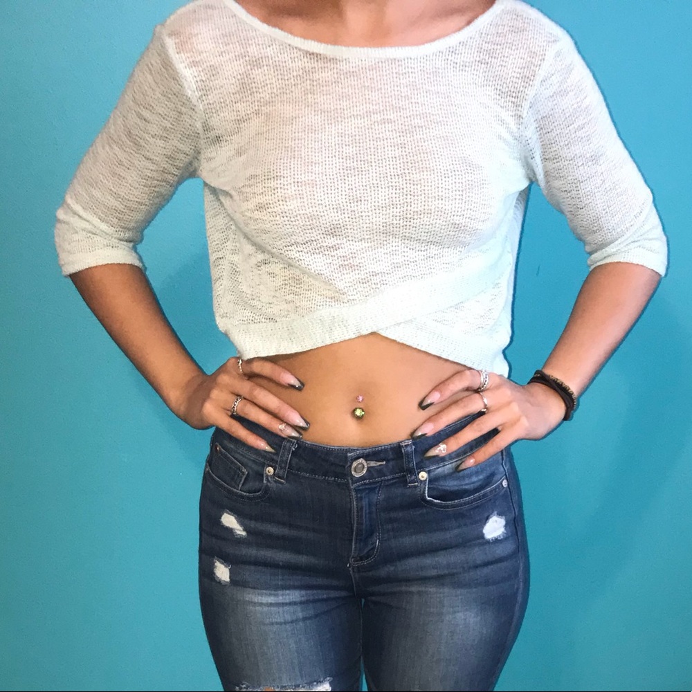 Meshed crop top